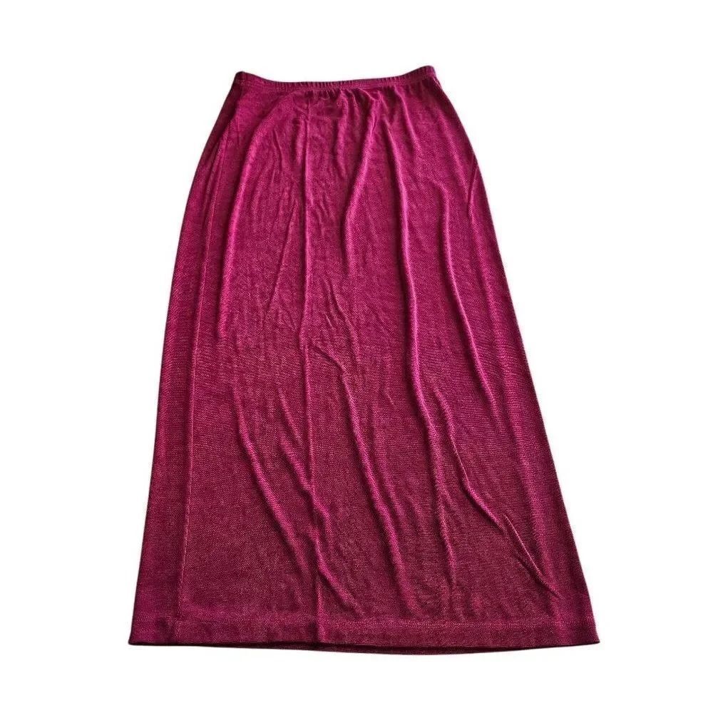Weekenders womens Sz M red acetate spandex long skirt